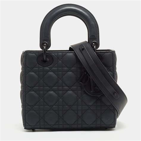 dior lady dior matte black|lady dior tote large black.